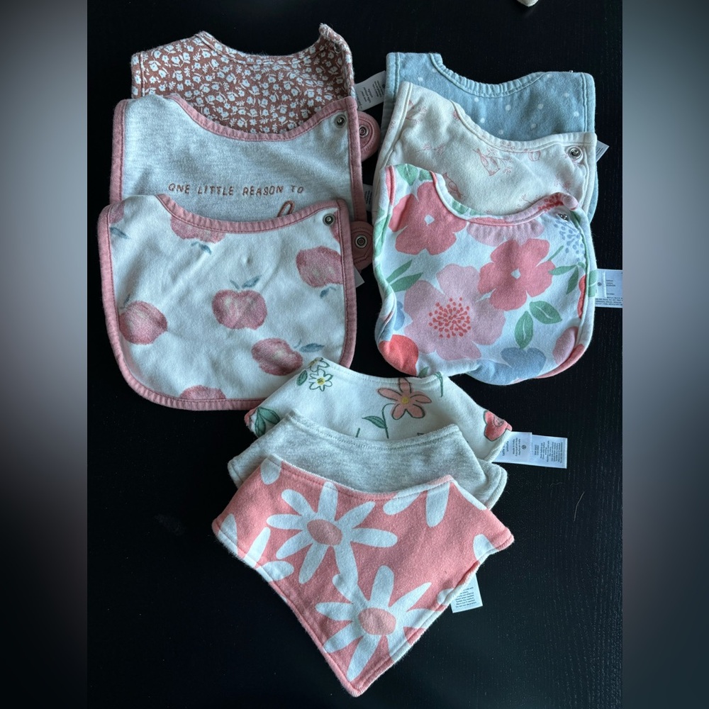 Lot of 9 carters bibs